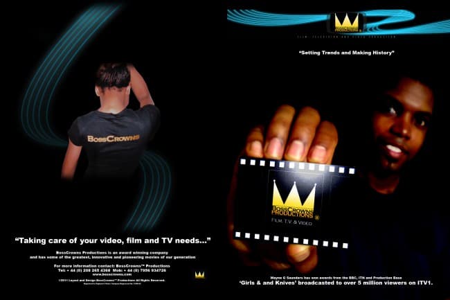 Cover of Wayne G Saunders full colour brochure printed by Solopress