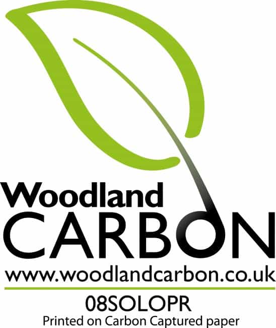 Solopress Woodland Carbon logo