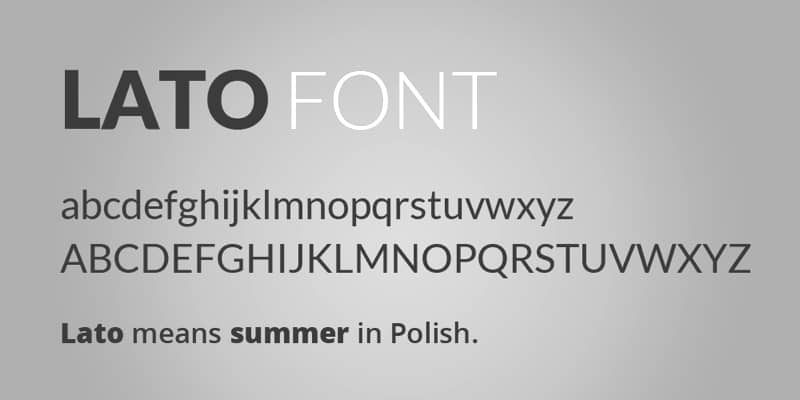 Popular FREE fonts - lato