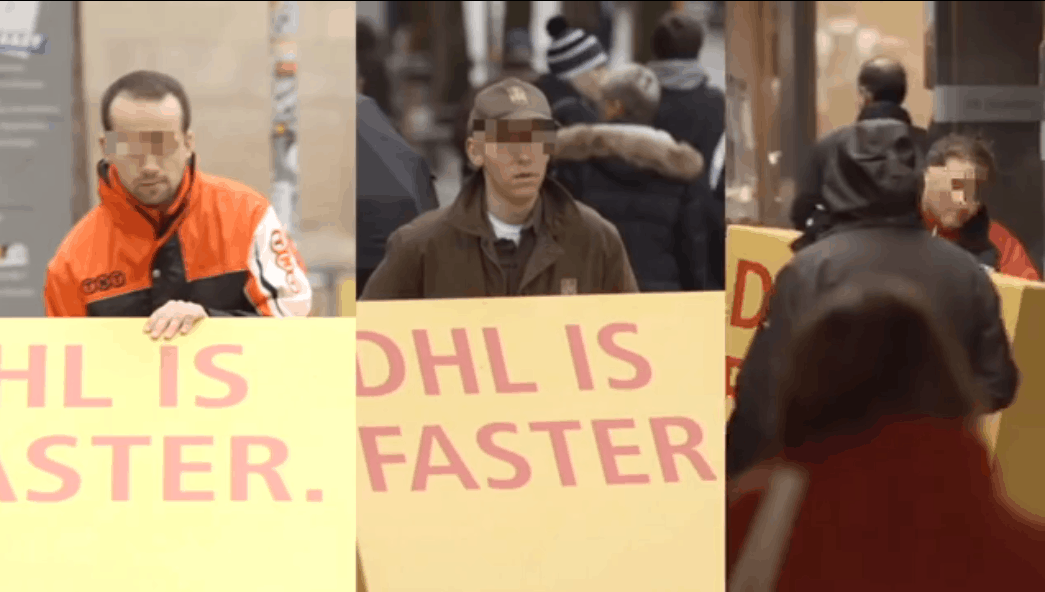 'DHL is faster' clever advertising