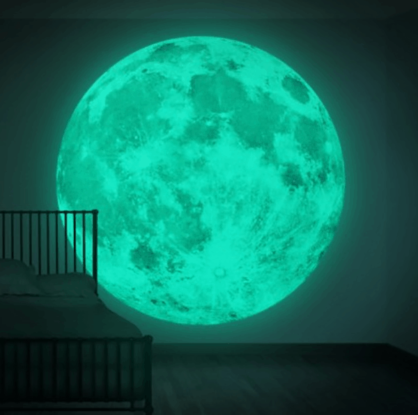 Gorgeous large glow-in-the-dark moonlight wall sticker