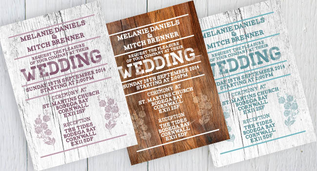 photoshop rustic eco wedding invitation