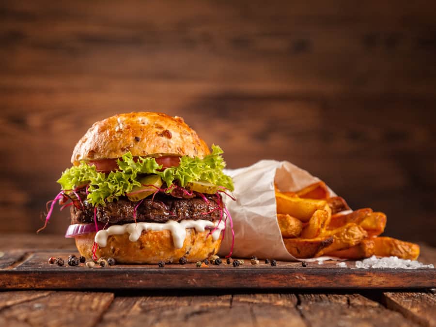 Gourmet Burger & Chips