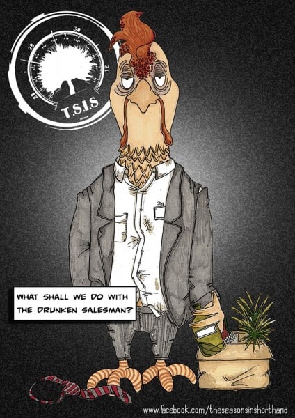 what shall we do with the drunken salesman - band poster printed by Solopress