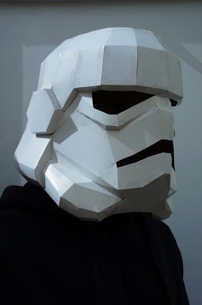Star Wars Stormtrooper 3D cardboard helmet