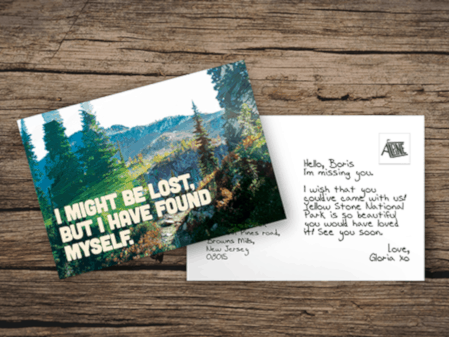 Alpine Postcard Design