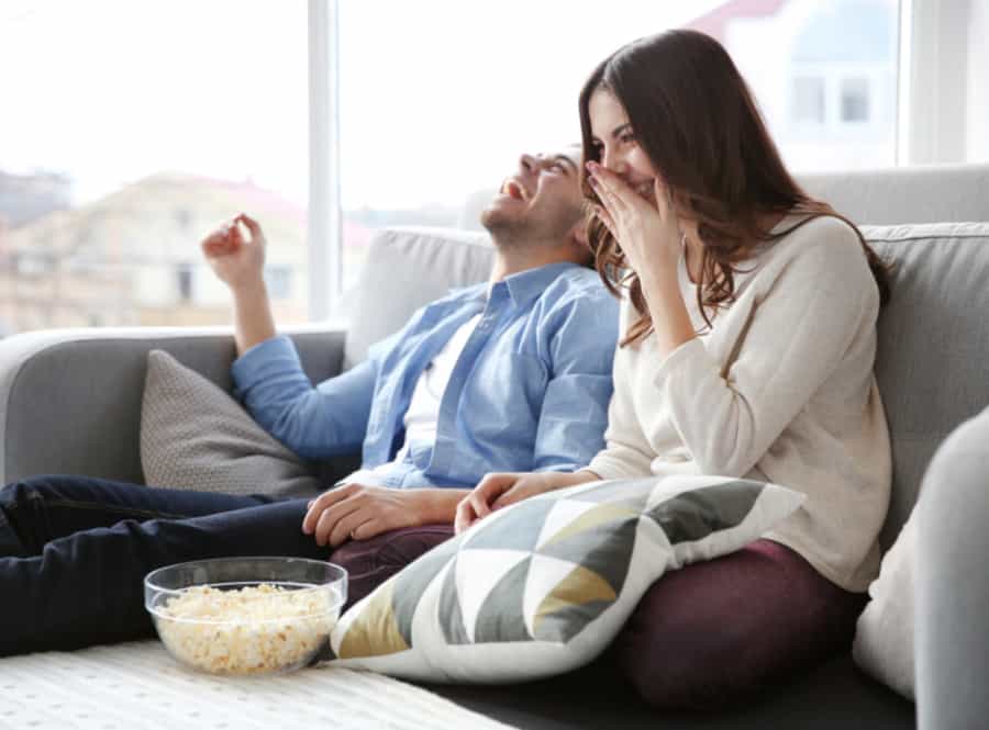 People Laughing At Advert